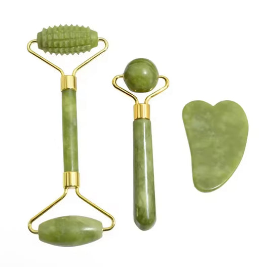 3 in 1 Gua Sha & Jade Roller Set
