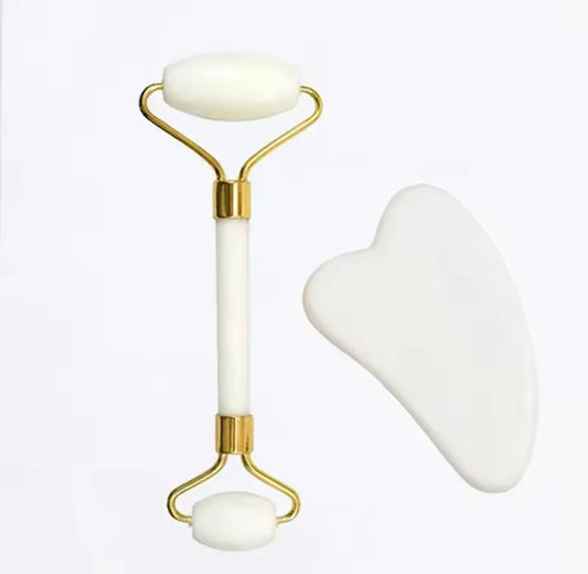 2 in 1 Jade Roller & Gua Sha Set